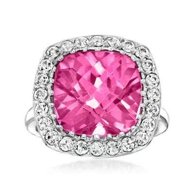Ross-simons Pink Topaz And . White Topaz Ring In Sterling Silver In Purple