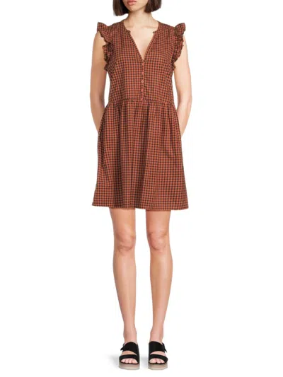 Nation Ltd Tegan Ruffled Mini Dress In Green
