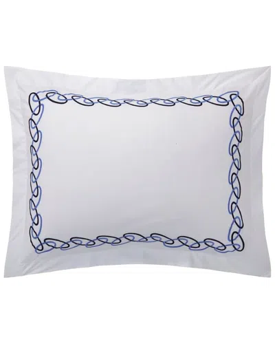 Yves Delorme 200 Thread Count Taormina Sham In Blue