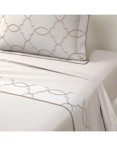Yves Delorme 300 Thread Count Palazzo Fitted Sheet In Brown