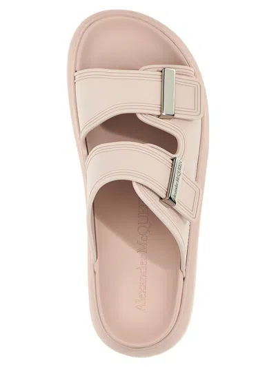 Shop Alexander Mcqueen Buckle Sandals In Pink