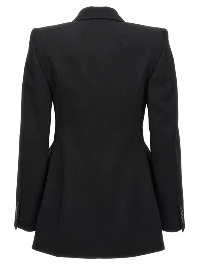 Shop Balenciaga 'hourglass' Blazer In Black