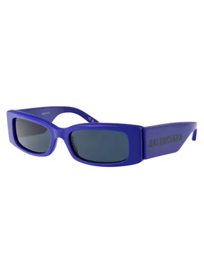 Balenciaga Bb0260s Sunglasses In 006 Blue Blue Blue