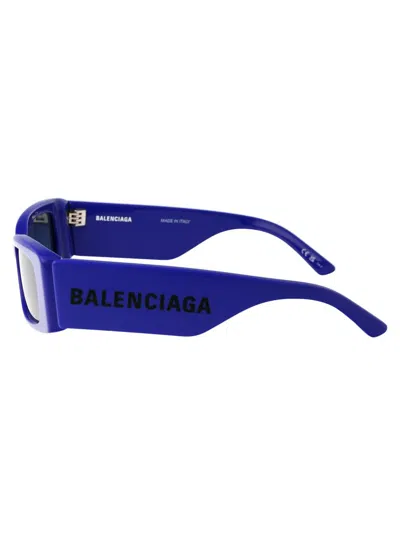 Balenciaga Bb0260s Sunglasses In 006 Blue Blue Blue
