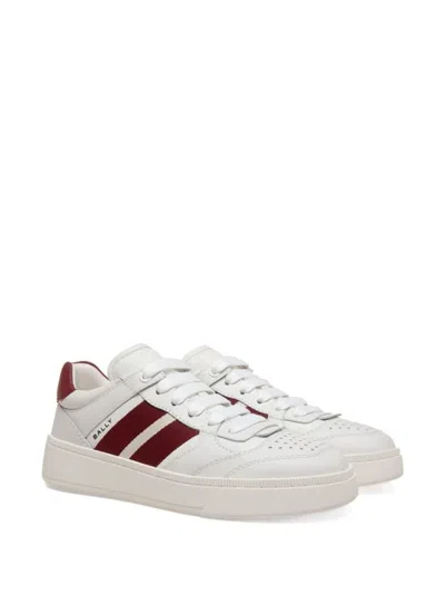 Shop Bally Raise Leather Sneakers In Red