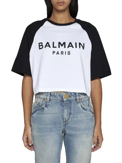 Shop Balmain T-shirts And Polos In White