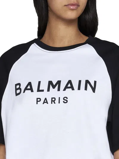 Shop Balmain T-shirts And Polos In White