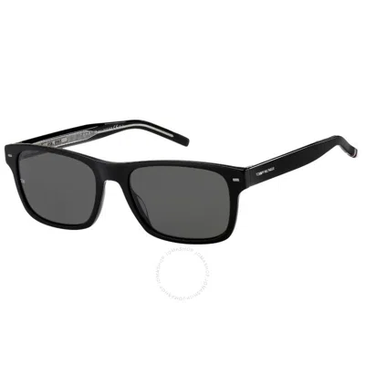 Tommy Hilfiger Grey Rectangular Unisex Sunglasses Th 1794/s 0807/ir 55
