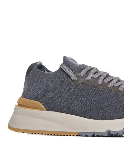 Shop Brunello Cucinelli Sneakers In Antracite+alpa Grigio Ambra