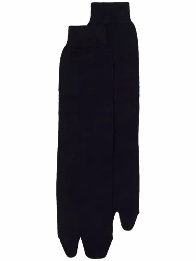 Maison Margiela Tabi Knee-high Socks In 511 Navy
