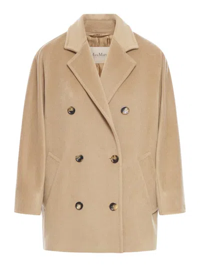 Shop Max Mara Coat In Nude & Neutrals