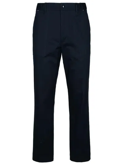 Moncler Navy Cotton Trousers In Navy