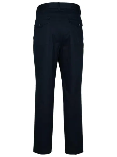 Moncler Navy Cotton Trousers In Navy