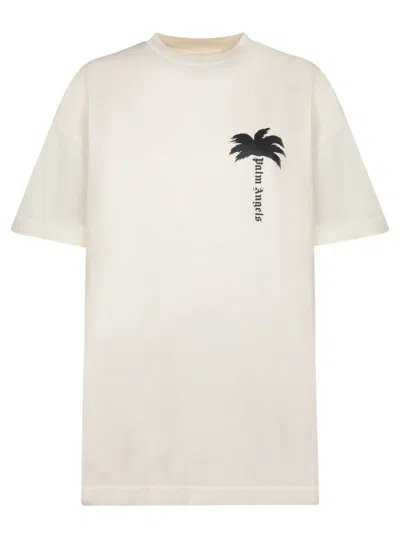 Shop Palm Angels T-shirts In White