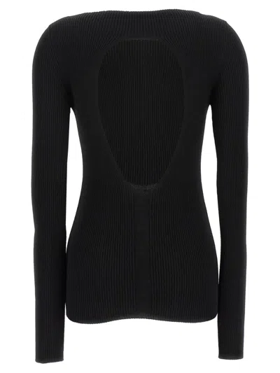 Rick Owens Ribbed-knit Long-sleeved T-shirt In Black