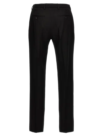 Saint Laurent Wool Straight-leg Pants In Black