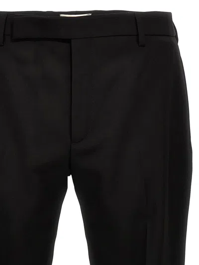 Saint Laurent Wool Straight-leg Pants In Black