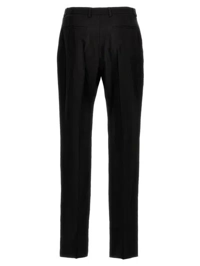 Saint Laurent Wool Straight-leg Pants In Black