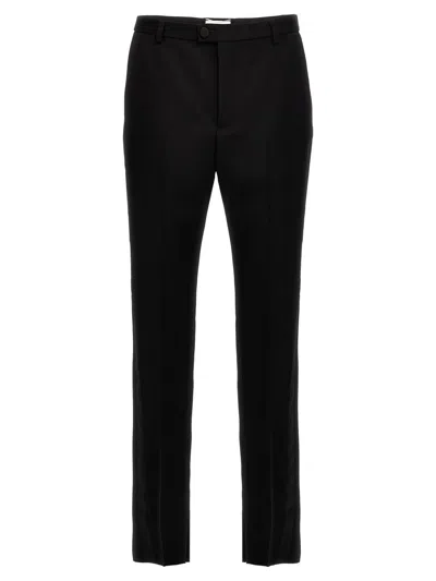 Shop Saint Laurent Tuxedo Pants In Black