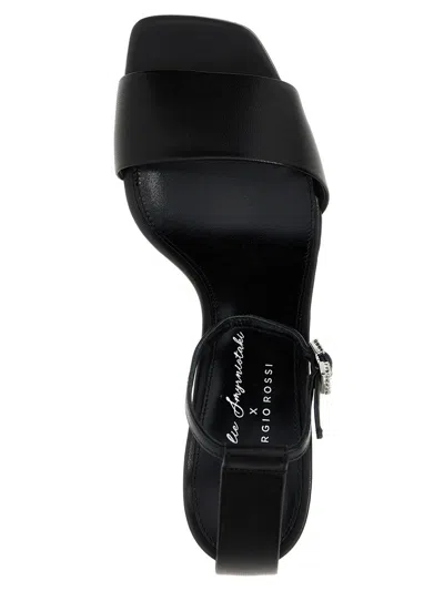 Shop Sergio Rossi 'evangelie' Sandals By Mr. Patentie Rossi X Evangelie Smyrniotaki In Black