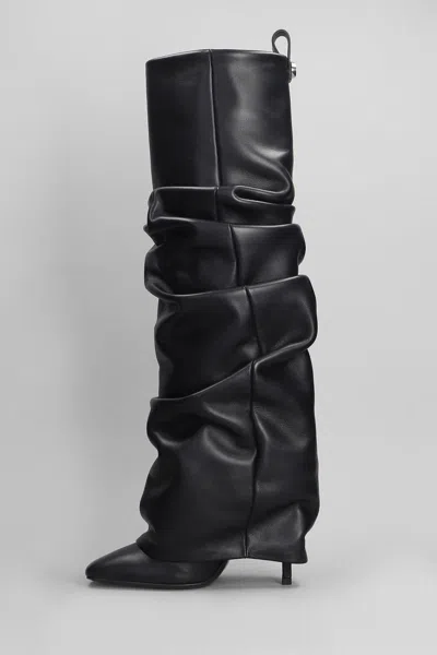 Shop Attico The  Rea High Heels Boots In Black