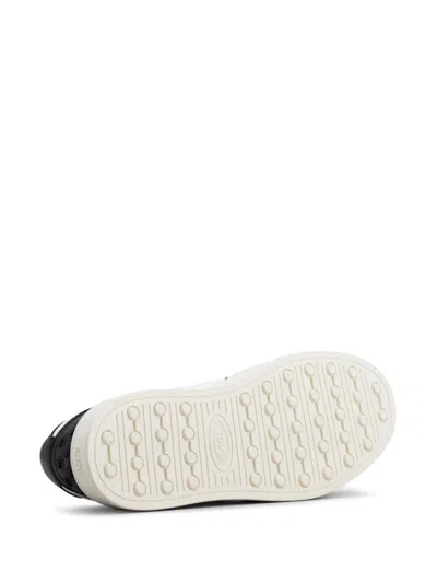 Shop Tod's Leather Sneakers Shoes In White