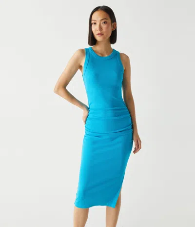 Michael Stars Wren Ribbed Midi Dress In Lava