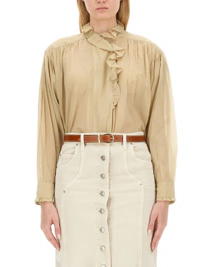 Shop Marant Etoile Blouse "pamiala" In Brown