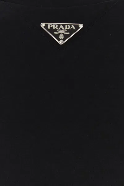 Prada Triangle Logo Oversized T-shirt