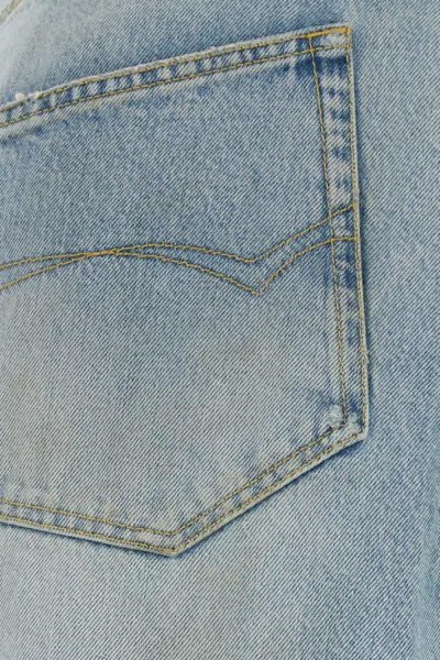 Balenciaga Fifty-fifty Light Blue Jeans With Asymmetric Legs In Denim Women