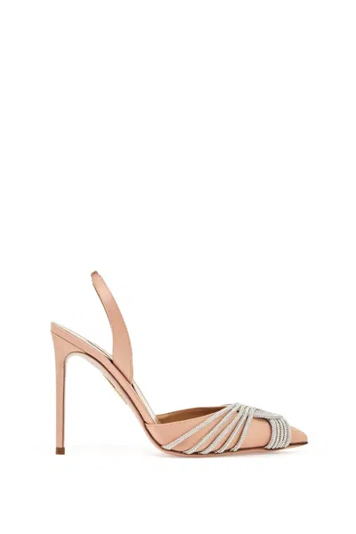 Shop Aquazzura Gatsby Sling Pumps In Neutro