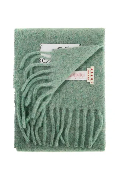 Shop Marni Mohair Scarf For Stylish In Green