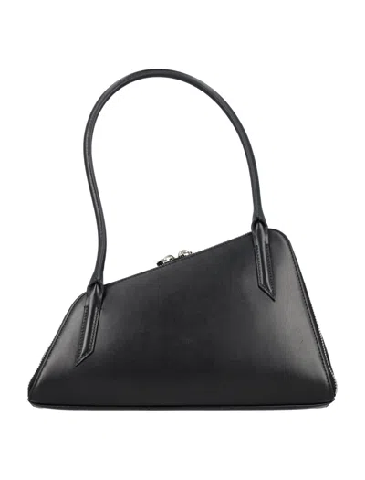 Shop Attico Sunrise Shoulder Bag In Black