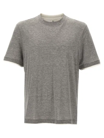 Shop Brunello Cucinelli Double Layer T-shirt