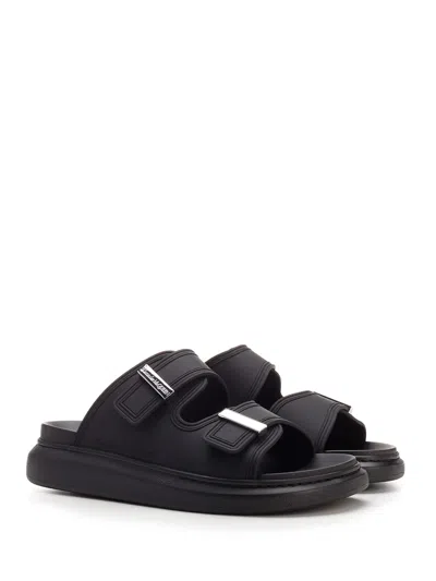 Shop Alexander Mcqueen Black Hybrid Sandals