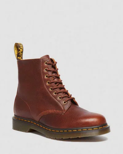 Dr. Martens 1460 Pascal Ambassador Leather Lace Up Boots In Braun