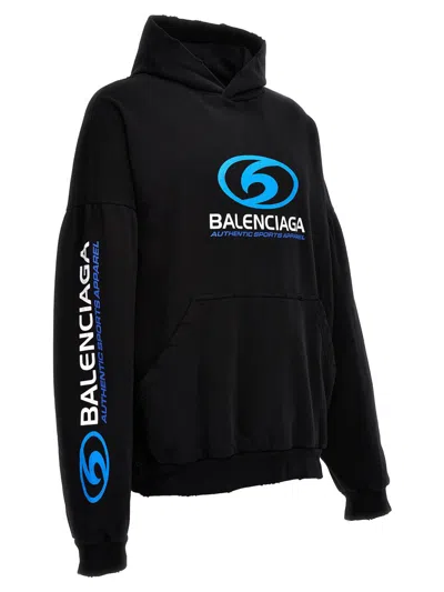 Shop Balenciaga 'round' Hoodie In Black