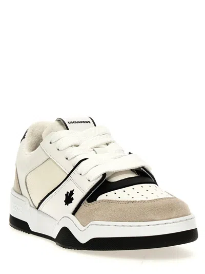 Shop Dsquared2 'spiker' Sneakers In White/black