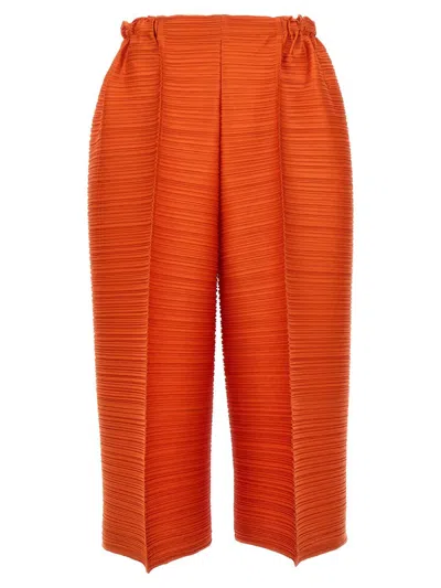 Issey Miyake Orange Thicker Bounce Pants In Orange