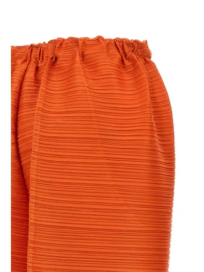 Issey Miyake Orange Thicker Bounce Pants In Orange