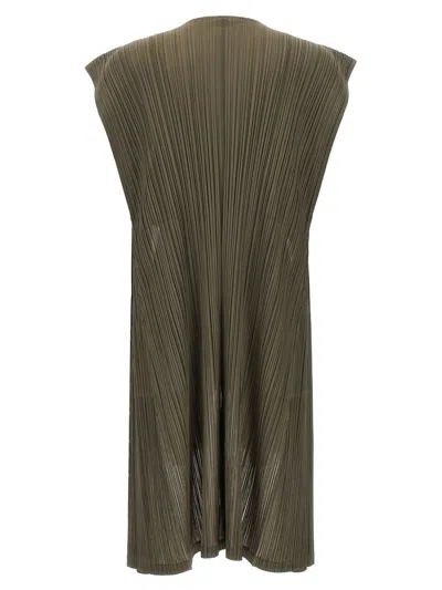 Shop Issey Miyake Pleats Please  Pleated Vest In Green