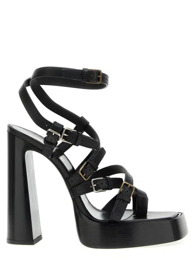 Shop Saint Laurent 'carine' Sandals In Black