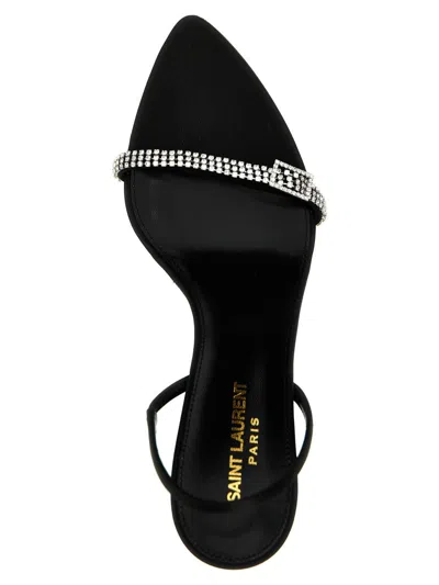 Shop Saint Laurent 'rendez-vous' Sandals In Black