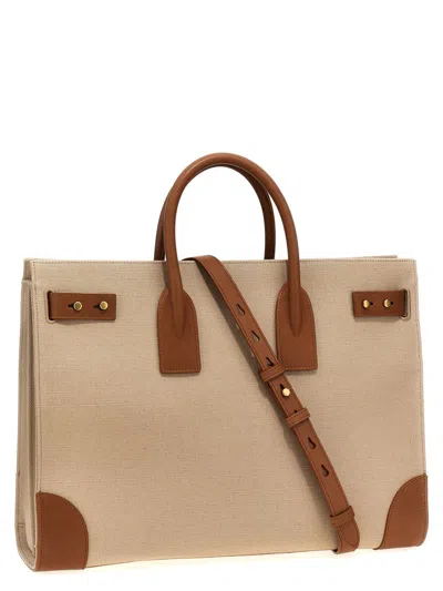 Shop Saint Laurent 'sac De Jour' Large Handbag In Beige