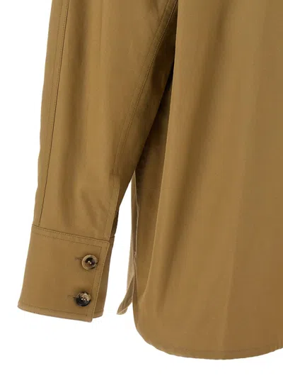 Saint Laurent Shirt Utility Tortoiseshell Buttons In Beige