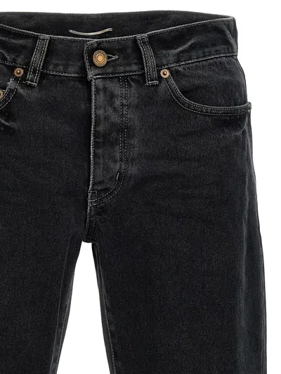 Shop Saint Laurent Denim Jeans In Black