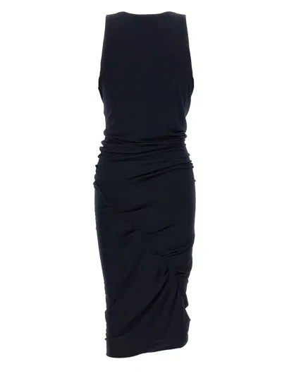 Saint Laurent Jersey Dress In Blue