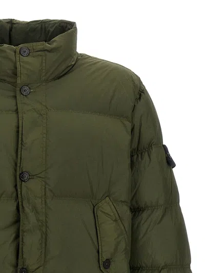 Shop Stone Island 'garment Dyed Crinkle Reps R-ny Down' Down Jacket In Green