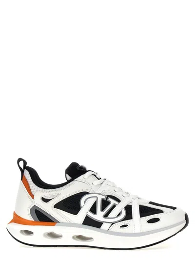 Valentino Vlogo Easyjog Sneakers With Contrast Accents In White