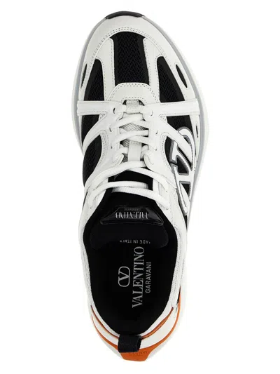 Valentino Vlogo Easyjog Sneakers With Contrast Accents In White
